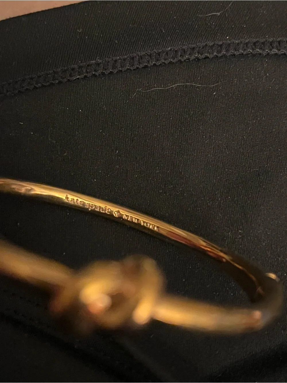 Kate Spade Gold Knot Hinged Bangle Bracelet